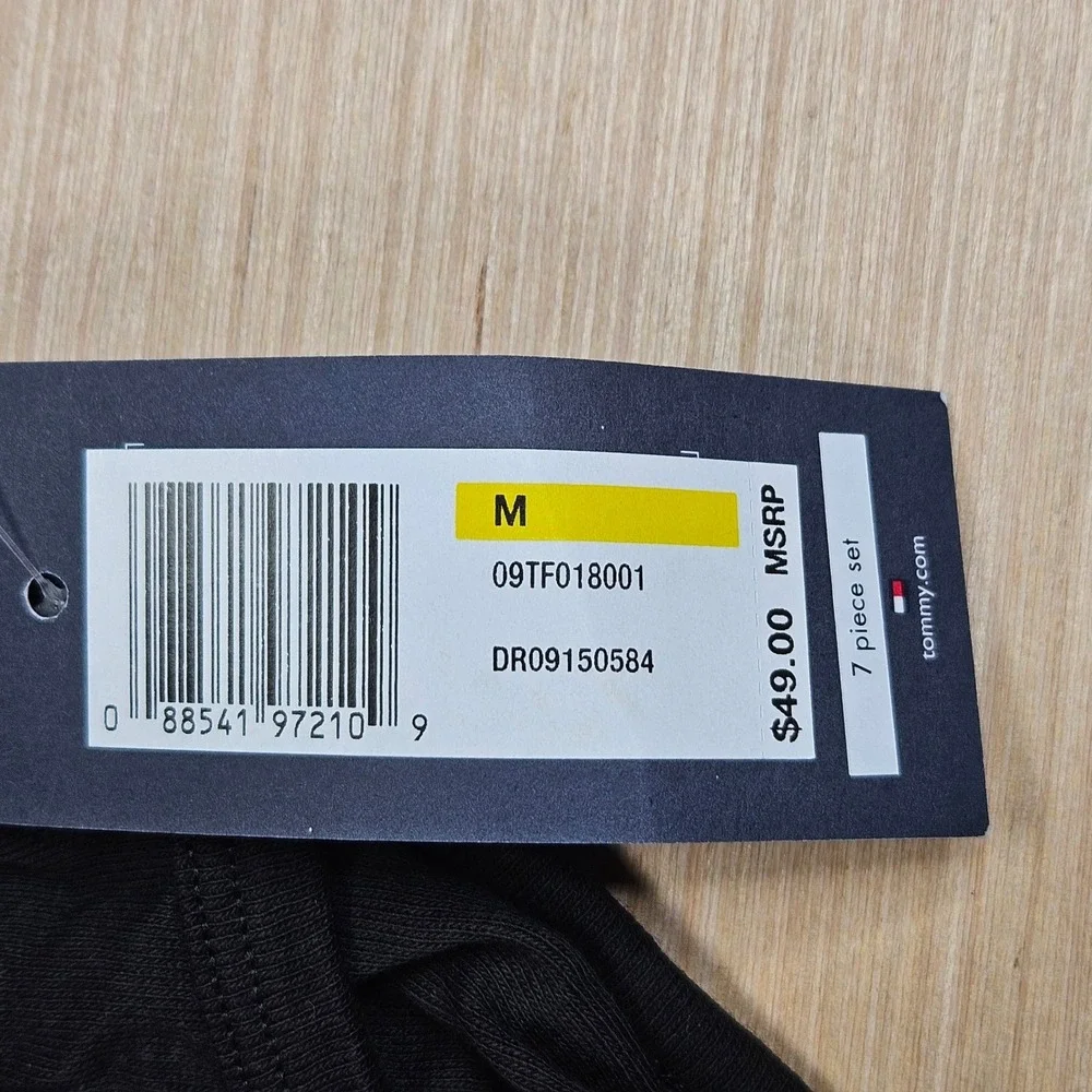 Tommy Hilfiger Briefs Mens M Black Logo Waistband Cotton Underwear NEW